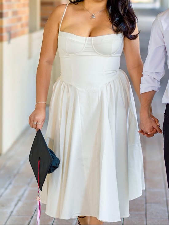 House of CB Dresses & Skirts - SAMARIA White Corset Midi Dress | House of CB